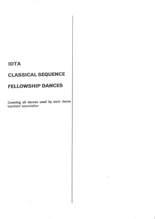 CLASSICAL SEQUENCE FELLOWSHIP DANCES.