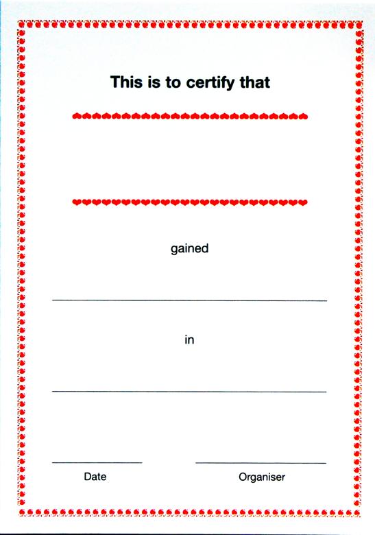 CERTIFICATES - TRADITIONAL DESIGN IN RED & BLACK