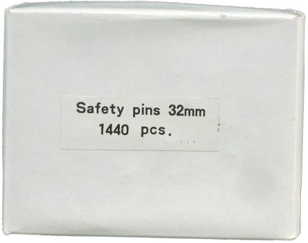 SAFETY PINS, BOX OF 10 GROSS, 32mm