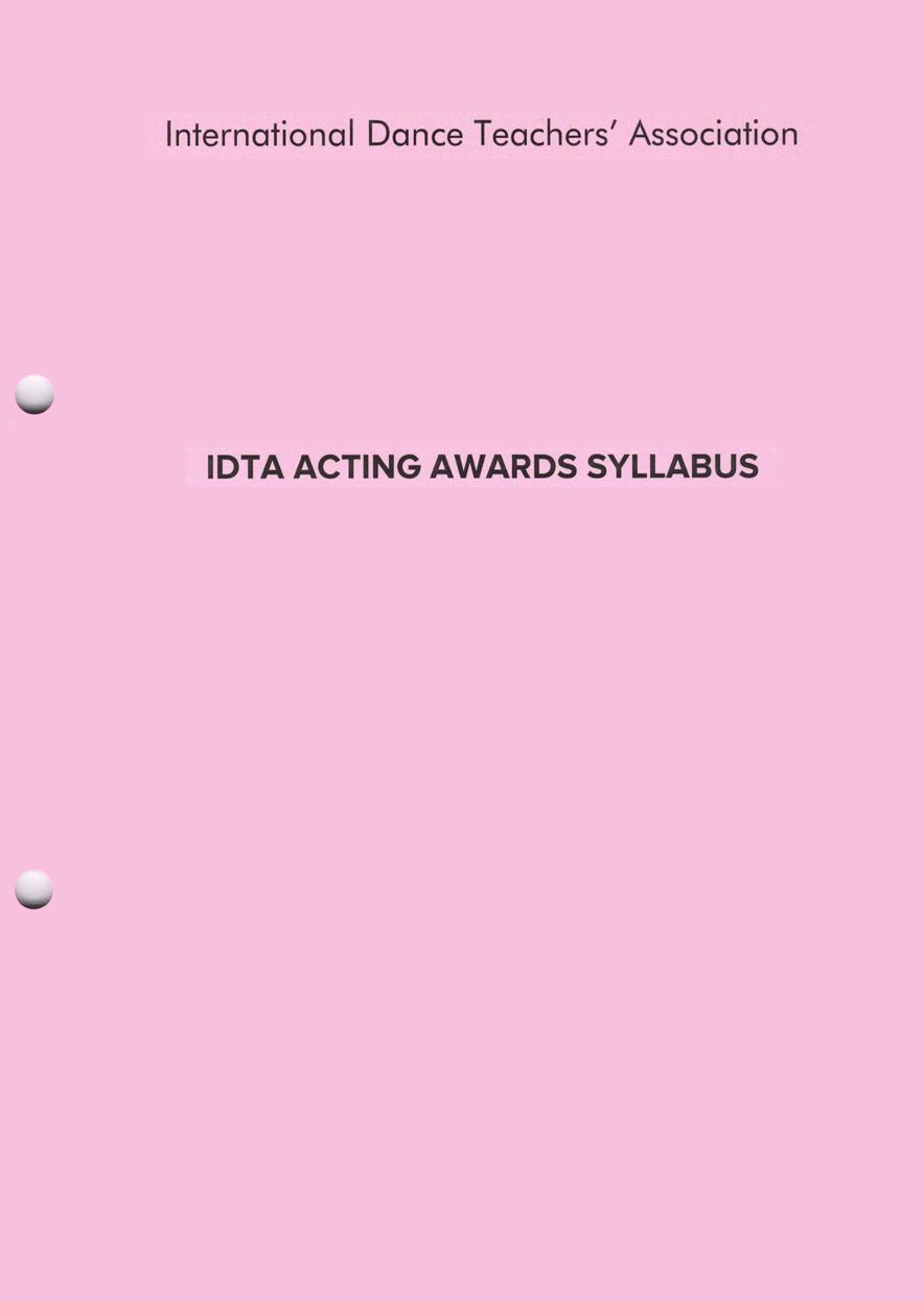 IDTA ACTING AWARDS SYLLABUS