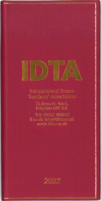 2022 IDTA MONTH TO VIEW DIARY - NEW